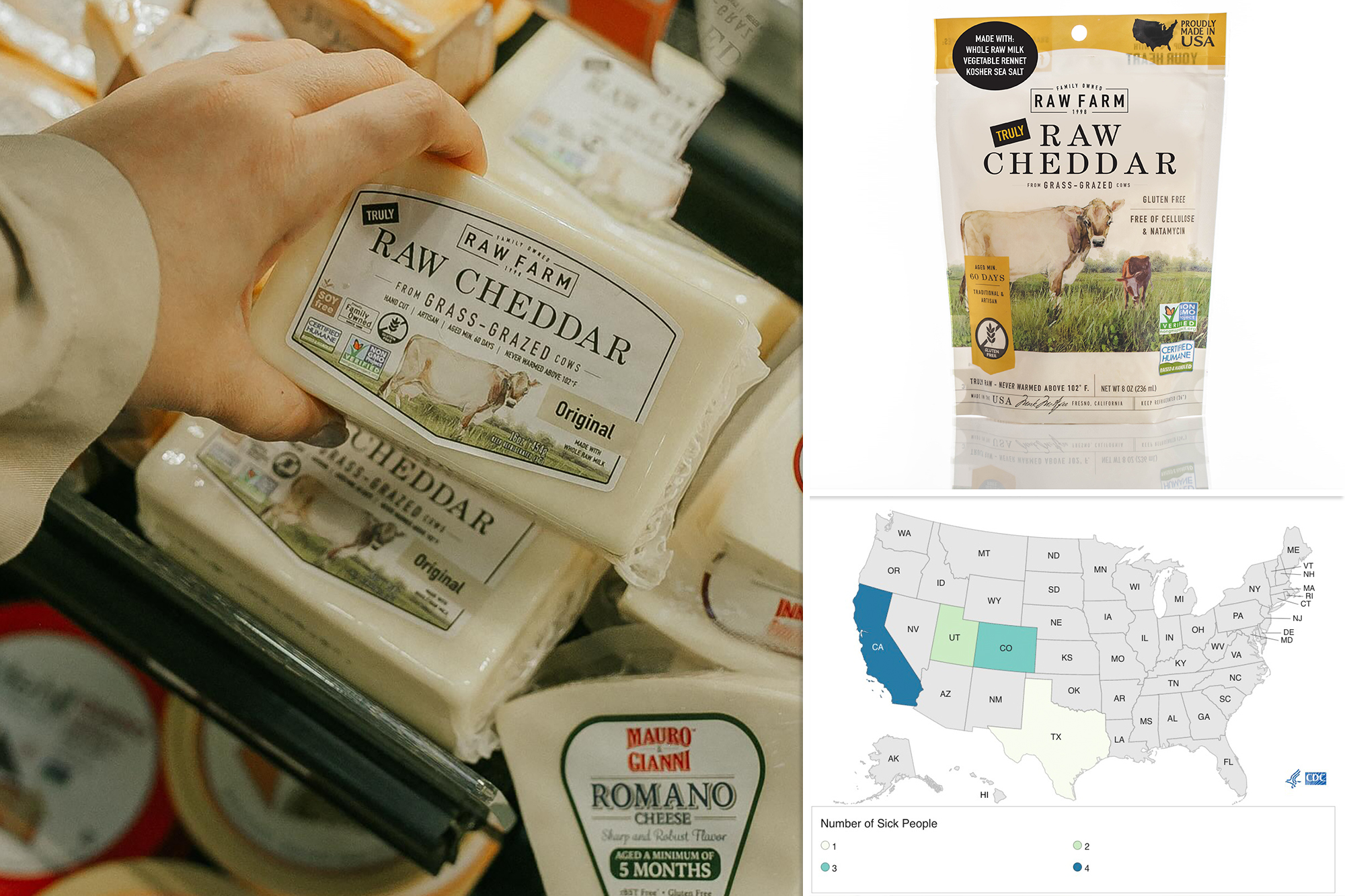 Raw Farm LLC, a producer of raw dairy products that include cheese, butter, and milk, has voluntarily recalled four of its cheddar products in connection to a multistate E. coli outbreak.