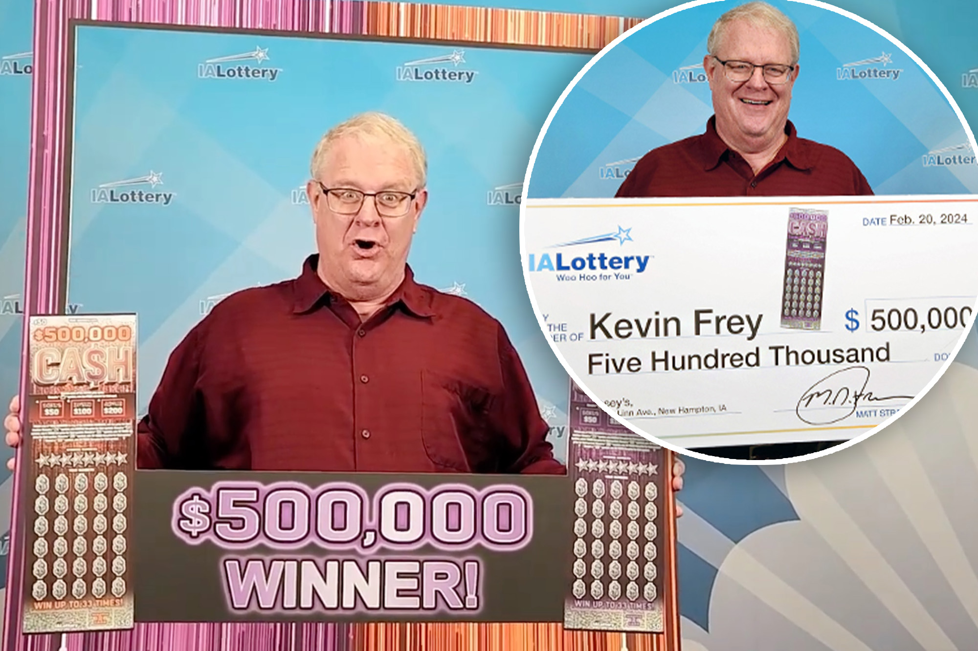Kevin Frey, a 64-year-old pastor, forgot his winning lottery ticket inside an Iowa general store.