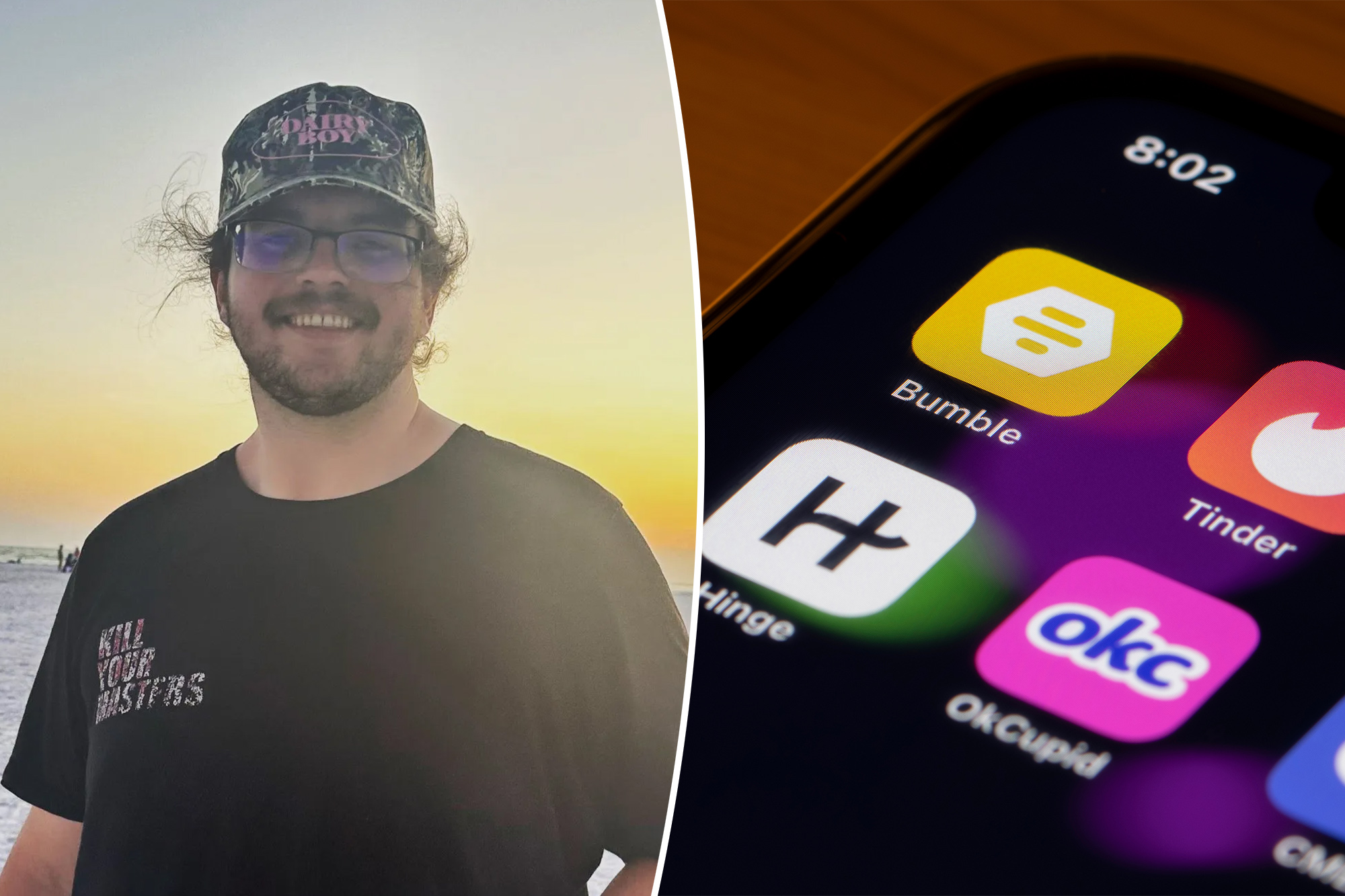 Ed Turner, 27, had no intention of actually using the dating app to meet women or get a girlfriend, saying he simply wanted members of the fairer sex to "like" his profile for validation.