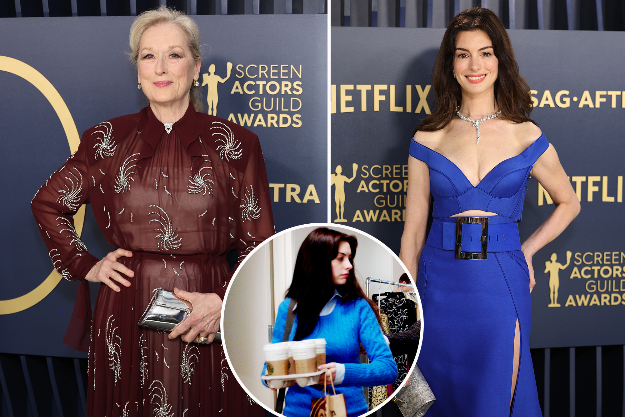 Anne Hathaway said that Meryl Streep was the one who suggested the "Devil Wears Prada" reunion at the SAG Awards 2024.