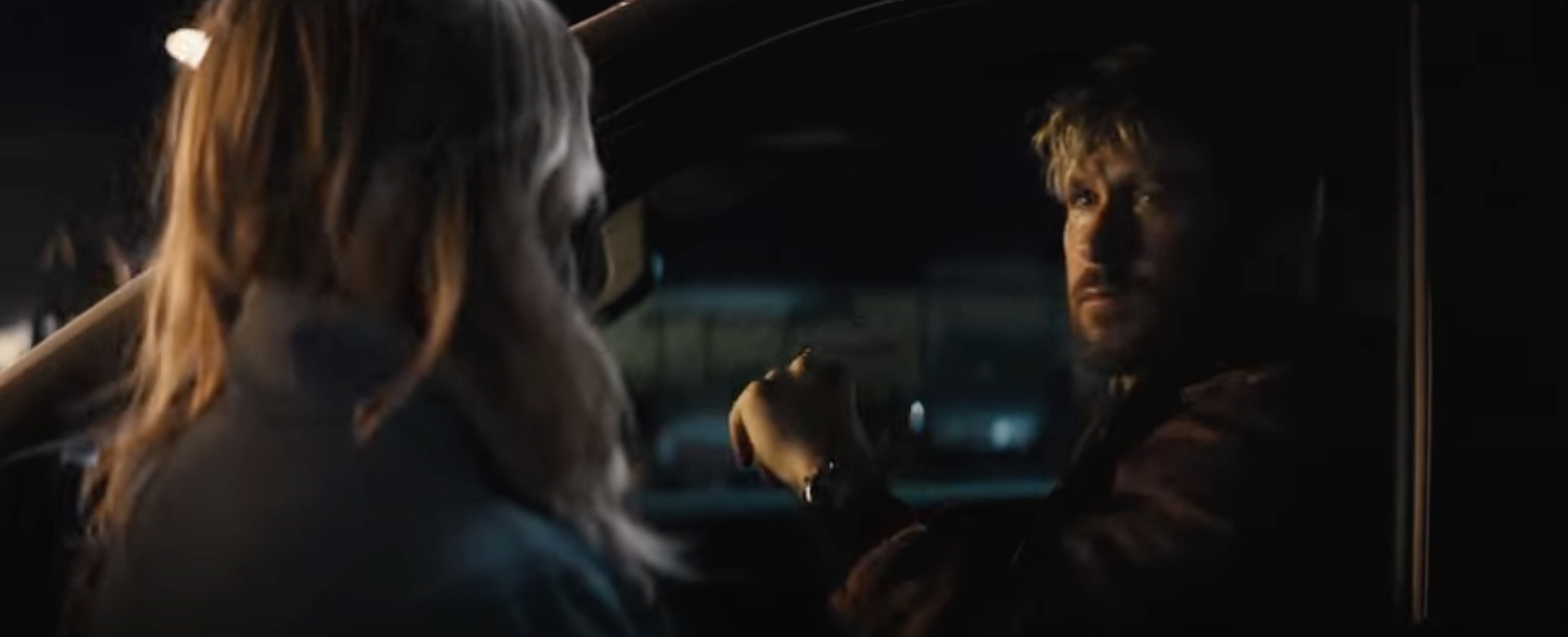A scene from the trailer for the Ryan Gosling/Emily Blunt movie "The Fall Guy," based on the '80s TV series starring Lee Majors. It opens in theaters May 3.