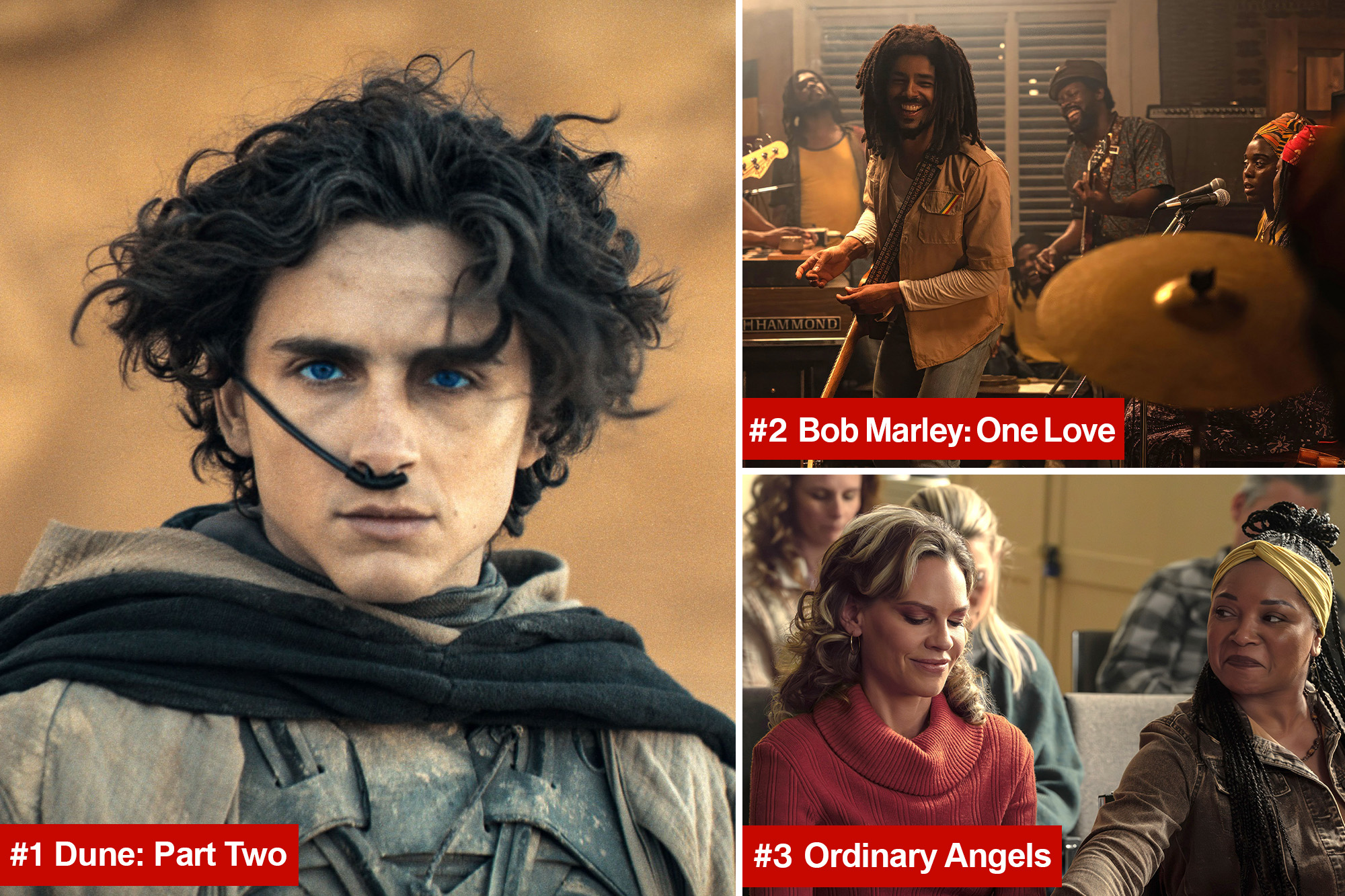 Dune: Part Two, Bob Marley: One Love, Ordinary Angels